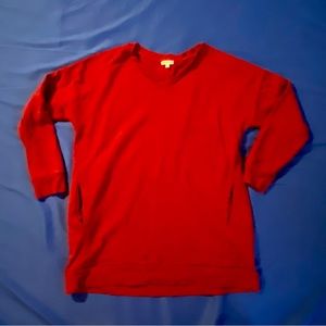Zenana Outfitters Long Red Sweatshirt Size 1X